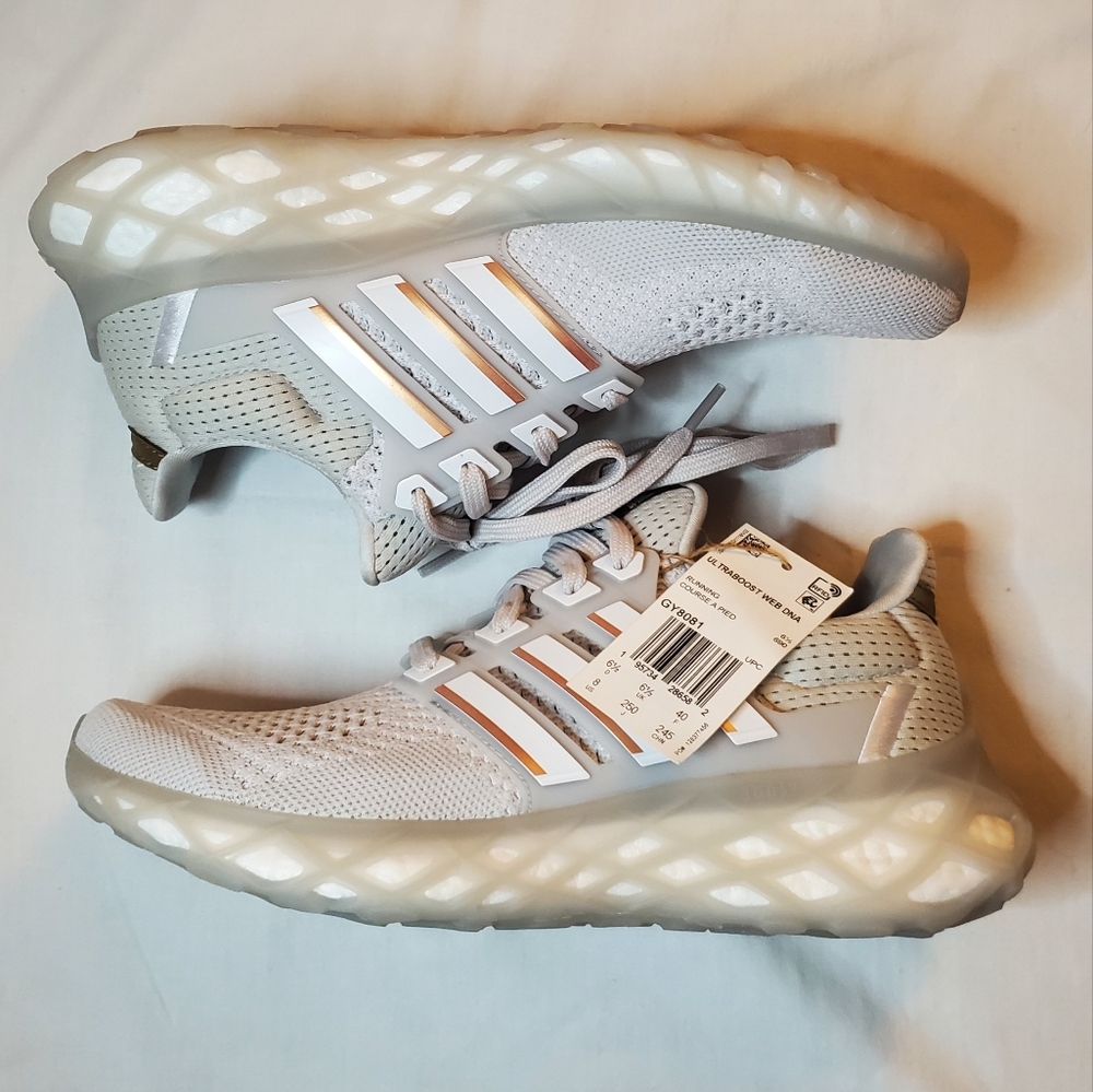 NEW ADIDAS Running Ultraboost DNA Web White